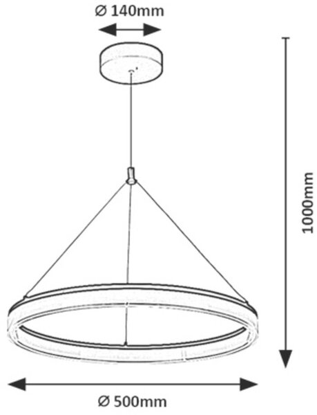 Rabalux Seraphiel lampă suspendată x24 W negru 72478