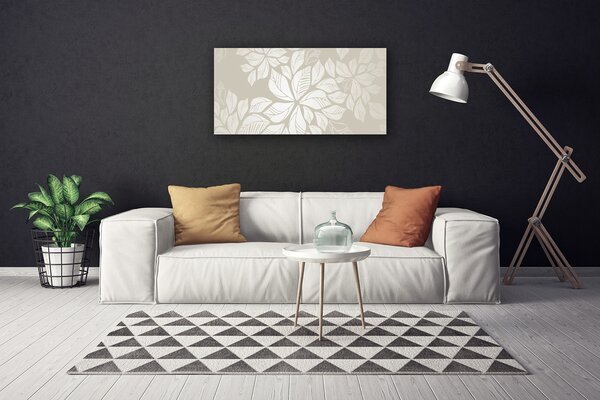 Tablou pe panza canvas Flori Art Gray