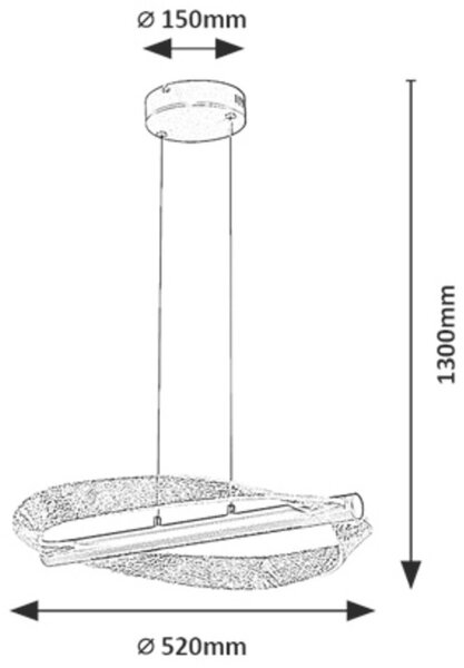 Rabalux Olyssia lampă suspendată x24 W auriu 72463