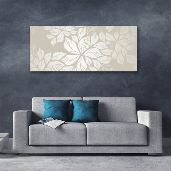 Tablou pe panza canvas Flori Art Gray