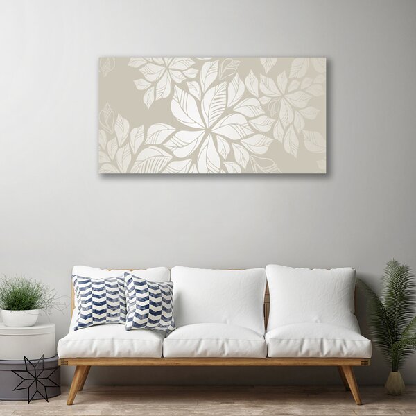 Tablou pe panza canvas Flori Art Gray