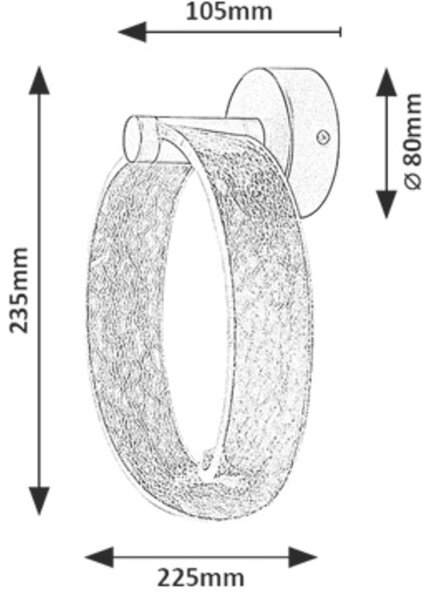 Rabalux Olyssia lampă de perete x6 W auriu 71463
