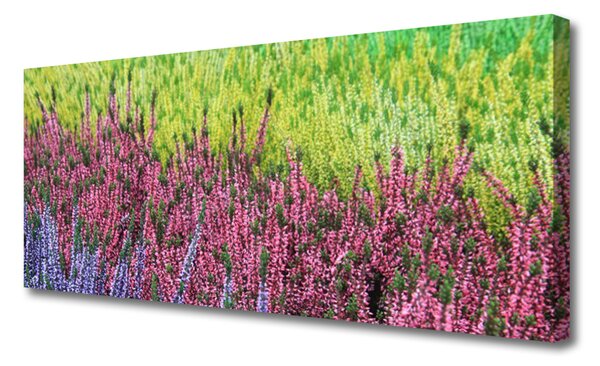 Tablou pe panza canvas Flori Floral Violet Roșu Verde