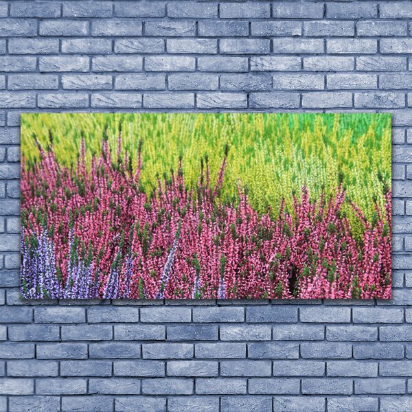 Tablouri acrilice Flori Floral Violet Roșu Verde