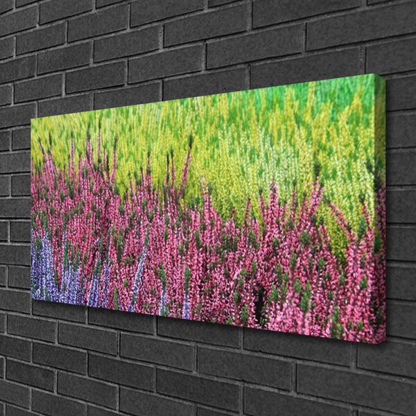 Tablou pe panza canvas Flori Floral Violet Roșu Verde