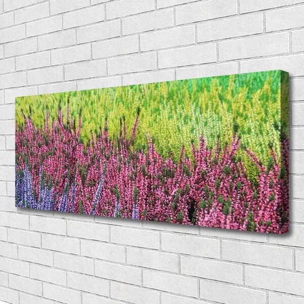 Tablou pe panza canvas Flori Floral Violet Roșu Verde