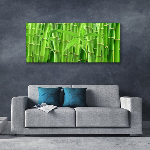 Tablou pe panza canvas Bamboo Peduncul Floral Verde