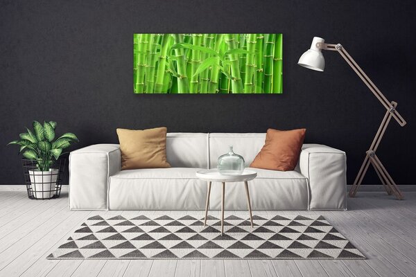Tablou pe panza canvas Bamboo Peduncul Floral Verde