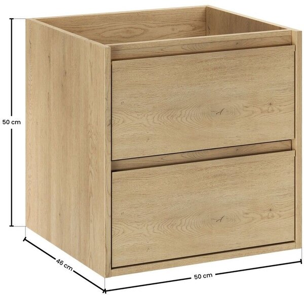 Comad Viola dulap 50x46x50 cm sub chiuveta pe perete stejar VIOLA CREMONA 82-50-46-2S
