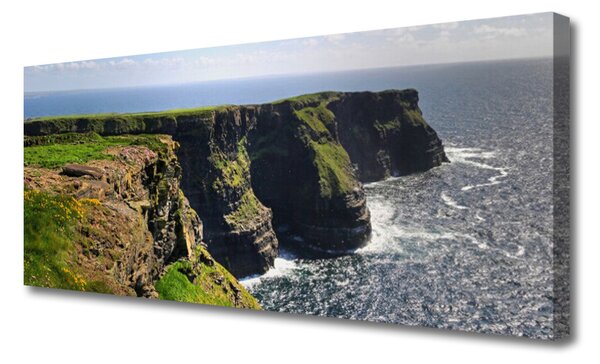 Tablou pe panza canvas Rock Sea Peisaj Maro Verde Albastru