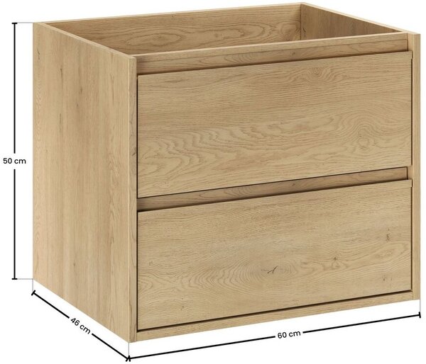 Comad Viola dulap 60x46x50 cm sub chiuveta pe perete stejar VIOLA CREMONA 82-60-46-2S
