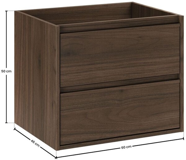 Comad Viola dulap 60x46x50 cm sub chiuveta pe perete nucă VIOLA VILLA 82-60-46-2S
