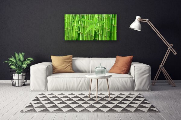 Tablou pe panza canvas Bamboo Peduncul Floral Verde