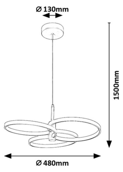 Rabalux Isidora lampă suspendată x50 W bej 72400