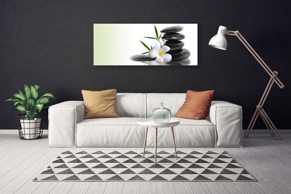 Tablou pe panza canvas Pietrele de flori Arta Alb Negru