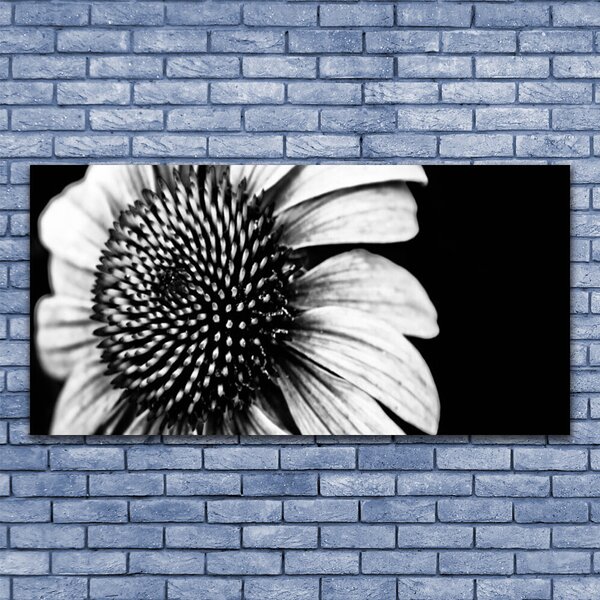Tablou pe sticla Florale flori gri