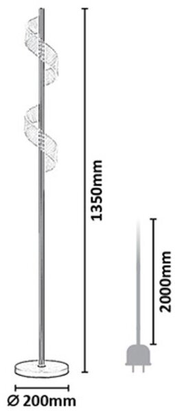 Rabalux Zofrael lampă de podea x12 W auriu 74415