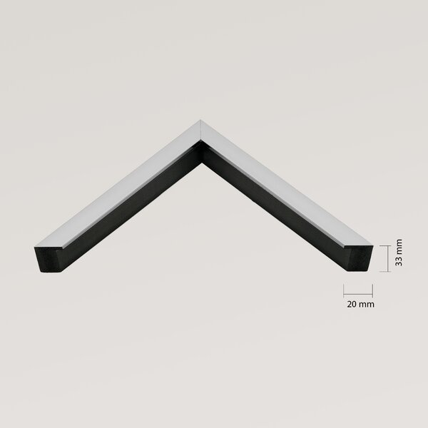 Ars Longa Linea oglindă 53x43 cm dreptunghiular nichel LINEA4050-N
