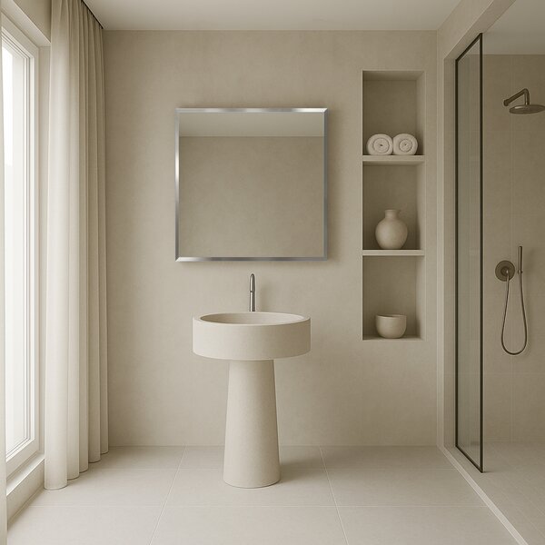 Ars Longa Linea oglindă 53x43 cm dreptunghiular nichel LINEA4050-N
