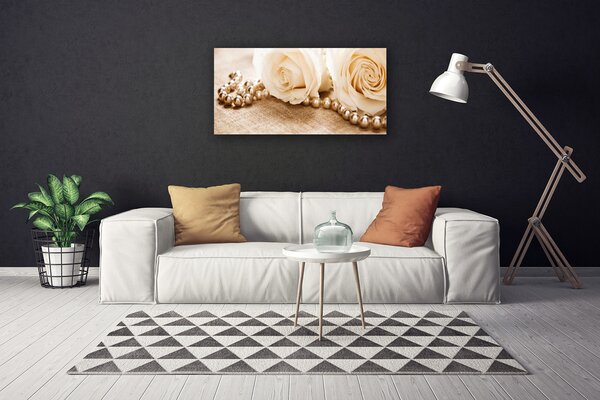 Tablou pe panza canvas Trandafiri Floral Verde