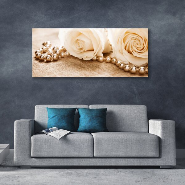 Tablou pe panza canvas Trandafiri Floral Verde