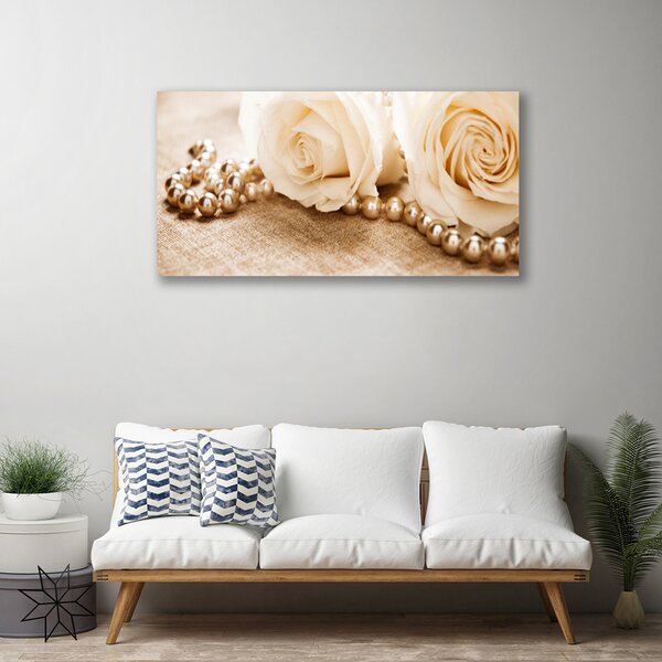 Tablou pe panza canvas Trandafiri Floral Verde