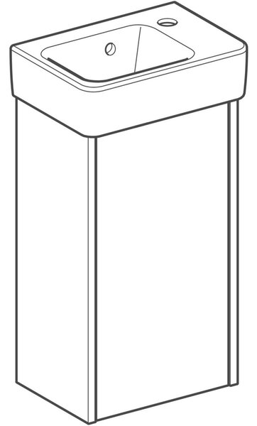 Geberit Selnova Square lavoar cu dulap 36 cm alb 504.130.00.1