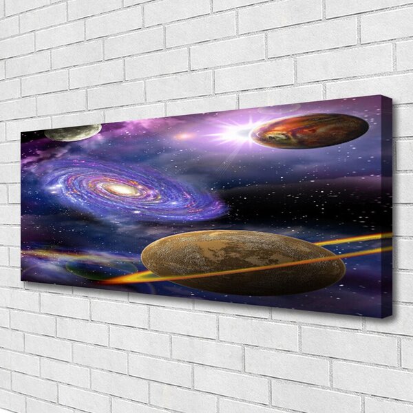 Tablou pe panza canvas Spațiu Universul Violet Gri