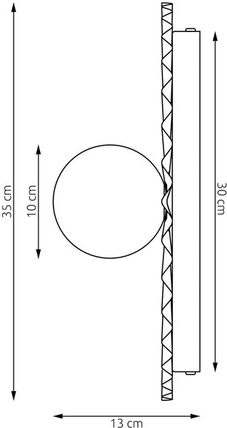 Emibig Umbra lampă de perete 1x8 W burgundia 1729/K1L