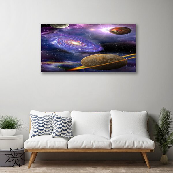 Tablou pe panza canvas Spațiu Universul Violet Gri