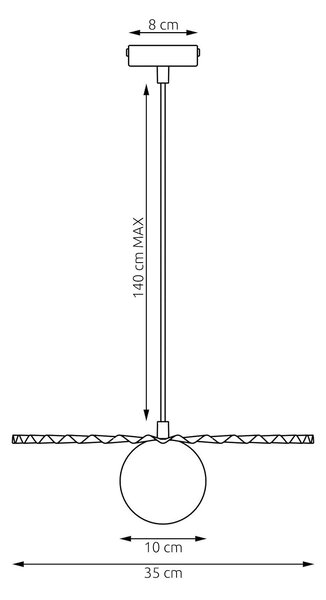 Emibig Umbra lampă suspendată 1x8 W burgundia 1729/1