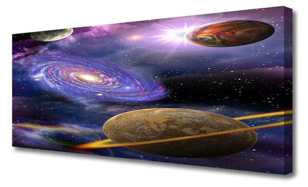 Tablou pe panza canvas Spațiu Universul Violet Gri