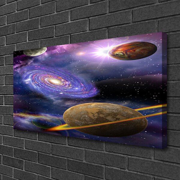 Tablou pe panza canvas Spațiu Universul Violet Gri