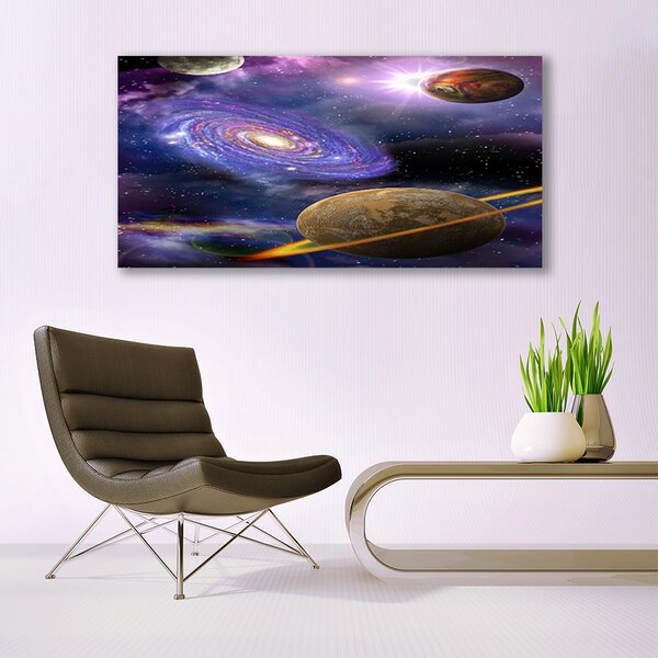 Tablou pe panza canvas Spațiu Universul Violet Gri