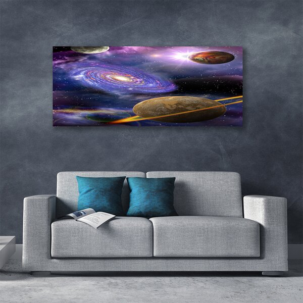 Tablou pe panza canvas Spațiu Universul Violet Gri