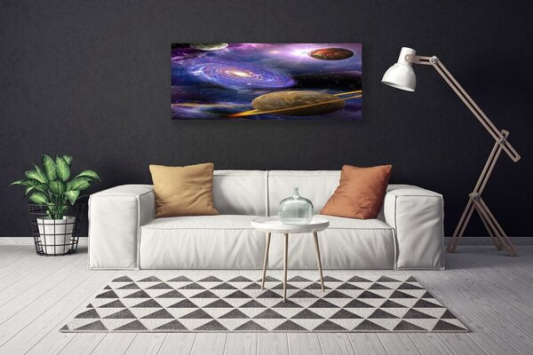 Tablou pe panza canvas Spațiu Universul Violet Gri