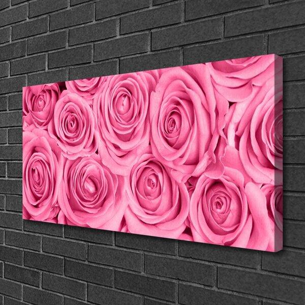 Tablou pe panza canvas Trandafiri roz Floral