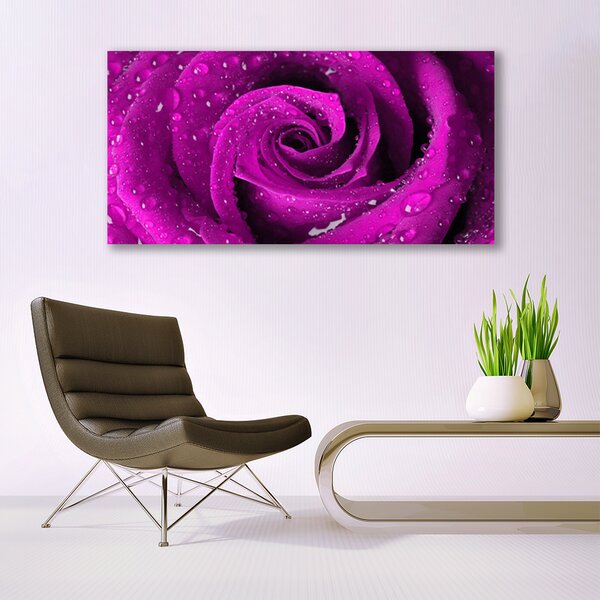 Tablou pe panza canvas Rose Floral roz