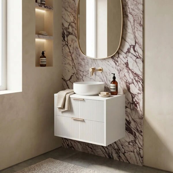 Rea Mono dulap 60x47x48 cm sub chiuveta pe perete alb REA-M0402