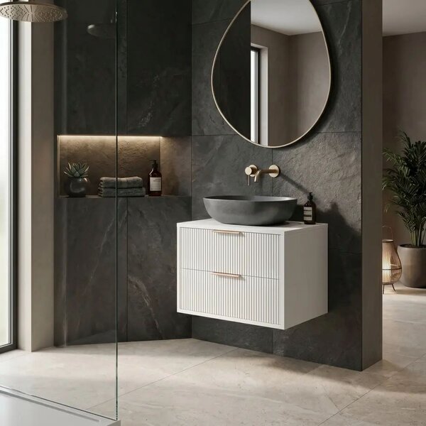Rea Mono dulap 60x47x48 cm sub chiuveta pe perete alb REA-M0402