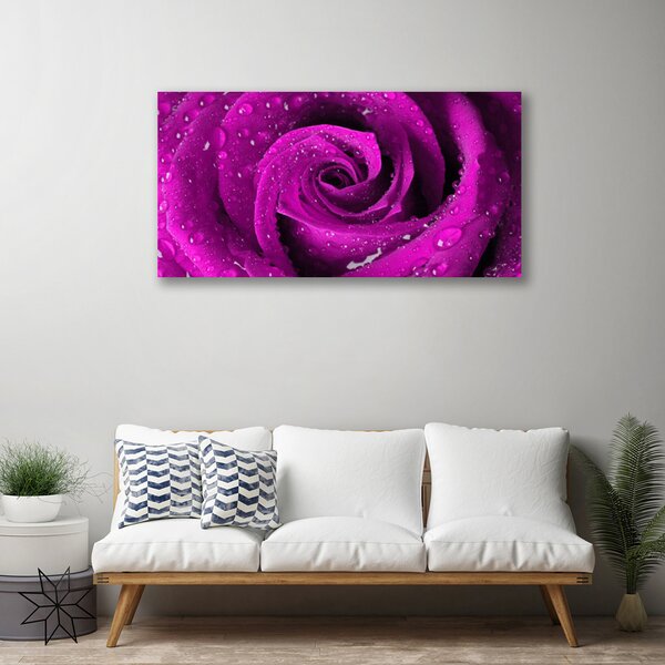 Tablou pe panza canvas Rose Floral roz