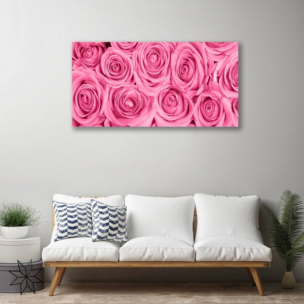Tablou pe panza canvas Trandafiri roz Floral