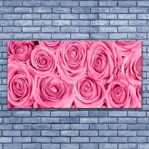 Tablou pe panza canvas Trandafiri roz Floral