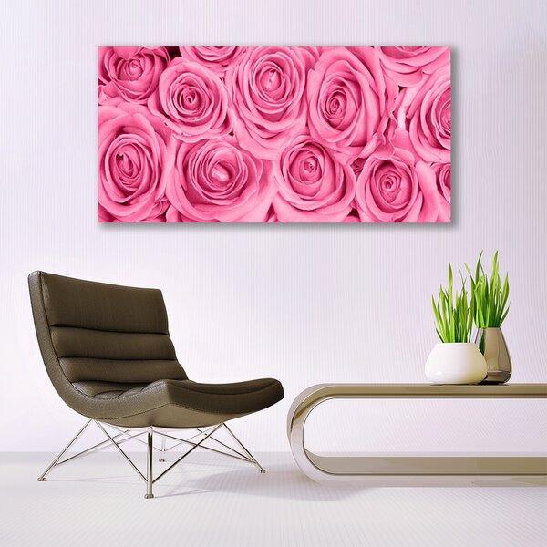 Tablou pe panza canvas Trandafiri roz Floral