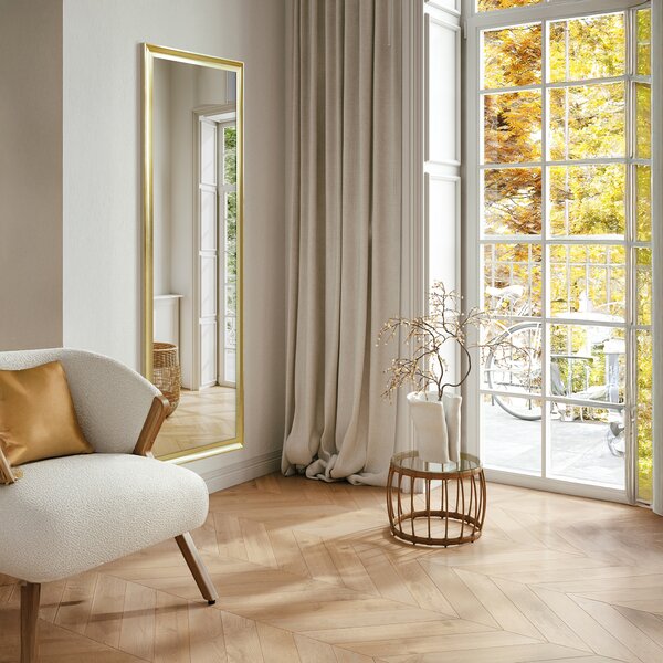 Ars Longa Oslo oglindă 138.4x48.4 cm dreptunghiular auriu OSLO40130-Z