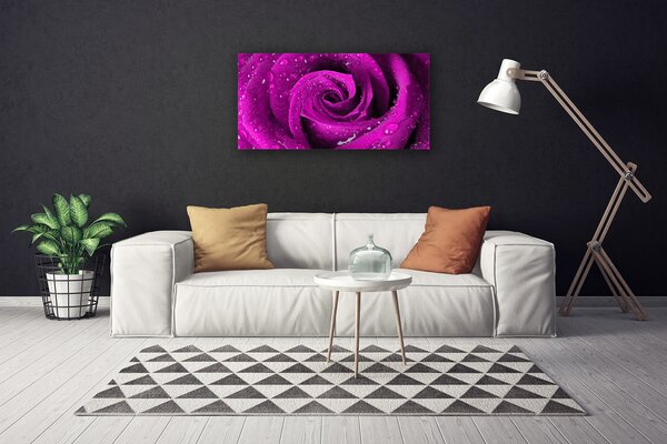 Tablou pe panza canvas Rose Floral roz