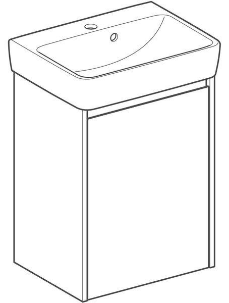 Geberit Selnova Square lavoar cu dulap 50 cm 504.132.DB.1