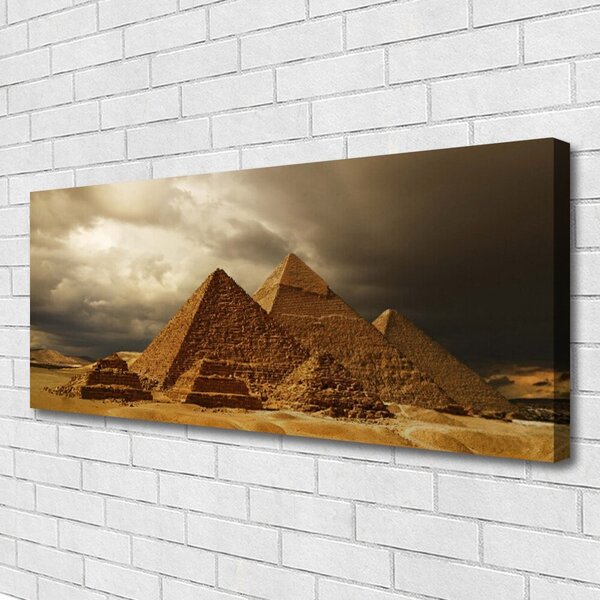 Tablou pe panza canvas Piramidele Arhitectura galben