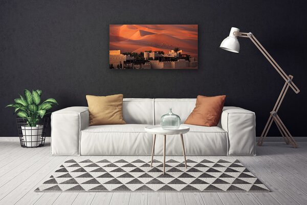 Tablou pe panza canvas Oraș Arhitectura Galben Maro