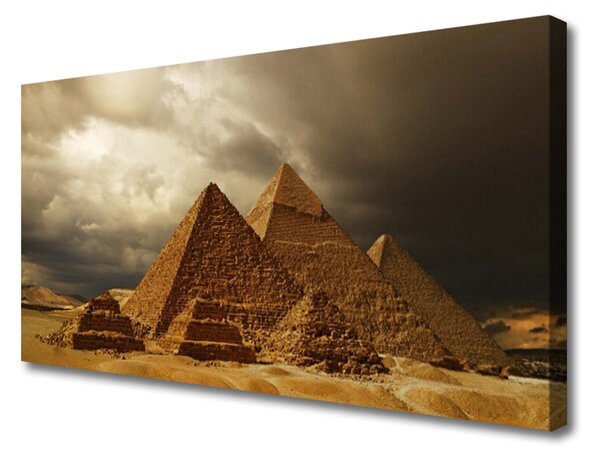 Tablou pe panza canvas Piramidele Arhitectura galben